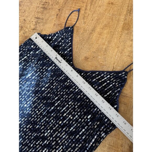 Wild Honey Sequin Spaghetti Party Cocktail Vegas Night Dress Small Homecoming - Picture 7 of 8